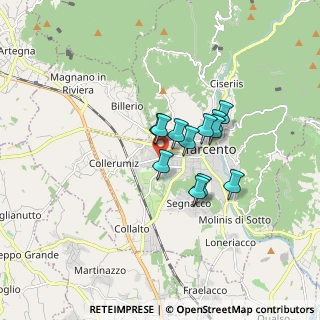 Mappa Viale della Stazione, 33017 Tarcento UD, Italia (1.10083)