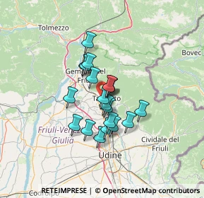 Mappa Viale della Stazione, 33017 Tarcento UD, Italia (8.924)