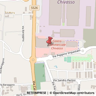 Mappa Via per Caluso Centro Commerciale, Bennet, 10034 Chivasso TO, Italia, 10034 Chivasso, Torino (Piemonte)