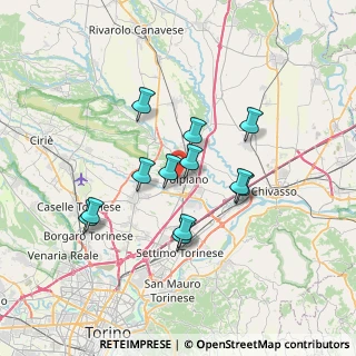 Mappa Via Monviso, 10088 Volpiano TO, Italia (5.9125)