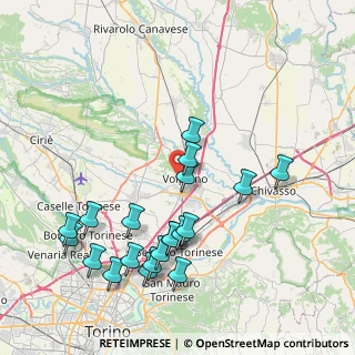 Mappa Via Monviso, 10088 Volpiano TO, Italia (8.7385)