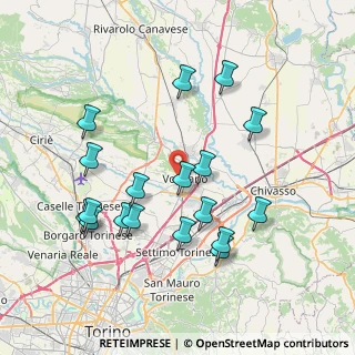 Mappa Via Monviso, 10088 Volpiano TO, Italia (7.83)