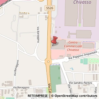 Mappa Via Caluso 46 C/o C.C. Bennet Area, 10034 Chivasso, Torino (Piemonte)