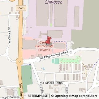Mappa Via Peppino Impastato, 216, 10034 Chivasso, Torino (Piemonte)