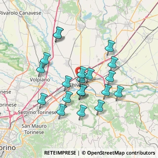 Mappa Via Baraggino, 10034 Chivasso TO, Italia (6.859)