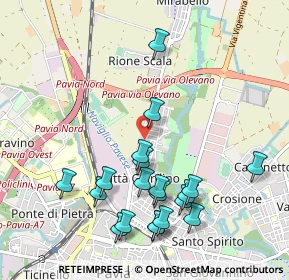 Mappa Via Ugo da Gambolò, 27100 Pavia PV, Italia (1.074)
