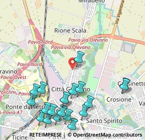 Mappa Via Domenico Nocca, 27100 Pavia PV, Italia (1.2995)