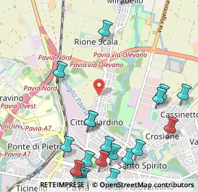 Mappa Via Domenico Nocca, 27100 Pavia PV, Italia (1.406)