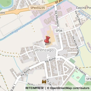 Mappa Via Cavour, 38, 27010 Gerenzago, Pavia (Lombardia)