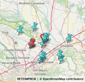 Mappa Via G. Leopardi, 10088 Volpiano TO, Italia (5.77313)