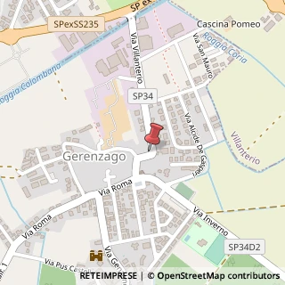 Mappa Via Villanterio, 4, 27010 Gerenzago, Pavia (Lombardia)