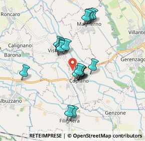 Mappa Via Vistarino, 27010 Copiano PV, Italia (1.494)