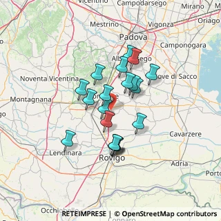 Mappa Via Falcone e Borsellino, 35020 Pozzonovo PD, Italia (10.74579)