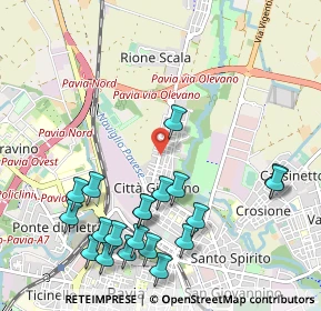 Mappa Via Umberto Olevano, 27100 Pavia PV, Italia (1.2165)