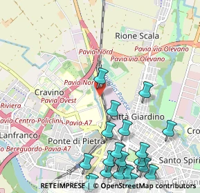 Mappa Viale Brambilla, 27100 Pavia PV, Italia (1.4545)