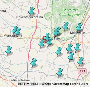 Mappa Via Palugana Lunga Nord, 35045 Ospedaletto Euganeo PD, Italia (8.3815)