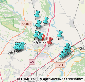 Mappa Via Meana, 10088 Volpiano TO, Italia (3.6695)