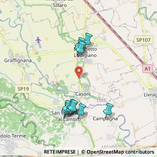 Mappa Strada Provinciale, 26812 Borghetto Lodigiano LO, Italia (1.96333)