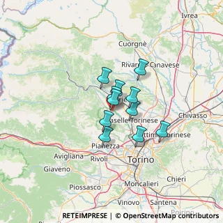 Mappa Via Rosa Luxemburg, 10070 Robassomero TO, Italia (7.83182)