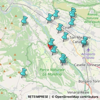 Mappa Via Fratelli Cervi, 10070 Robassomero TO, Italia (4.39067)