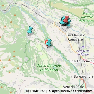 Mappa Via Fratelli Cervi, 10070 Robassomero TO, Italia (4.638)