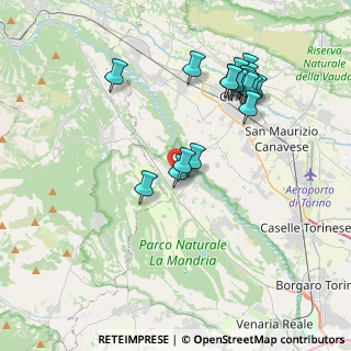 Mappa Via Fratelli Cervi, 10070 Robassomero TO, Italia (3.92)