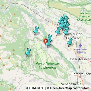 Mappa Via Fratelli Cervi, 10070 Robassomero TO, Italia (3.9695)