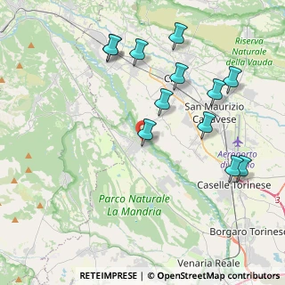 Mappa Via Bruno Buozzi, 10070 Robassomero TO, Italia (4.40833)
