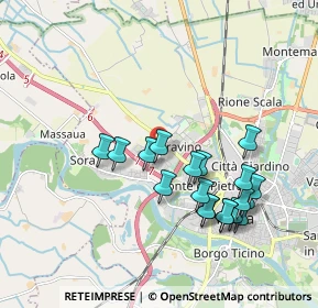 Mappa Via Fratelli Cervi, 27100 Pavia PV, Italia (1.85053)