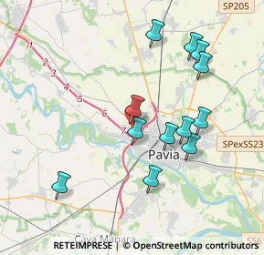 Mappa Via Fratelli Cervi, 27100 Pavia PV, Italia (3.69333)
