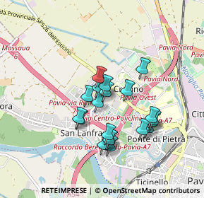 Mappa Via Fratelli Cervi, 27100 Pavia PV, Italia (0.7215)