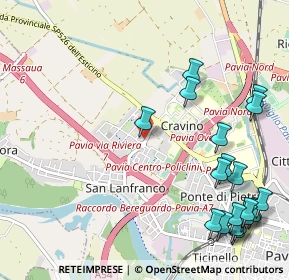 Mappa Via Fratelli Cervi, 27100 Pavia PV, Italia (1.448)