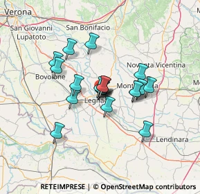 Mappa Via Nino Bixio, 37045 Legnago VR, Italia (9.93368)