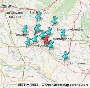 Mappa Via Nino Bixio, 37045 Legnago VR, Italia (9.42357)
