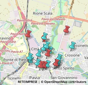 Mappa Via Trecourt, 27100 Pavia PV, Italia (0.9725)