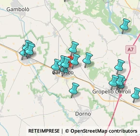 Mappa Via delle Azalee, 27026 Garlasco PV, Italia (4.225)