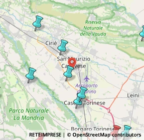 Mappa Via Ceretta Inf., 10077 San Maurizio Canavese TO, Italia (6.24667)