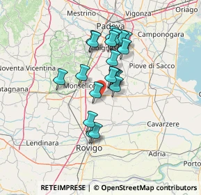 Mappa 35020 Tribano PD, Italia (10.4815)