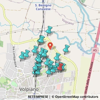Mappa Via Cuneo, 10088 Volpiano TO, Italia (0.45185)