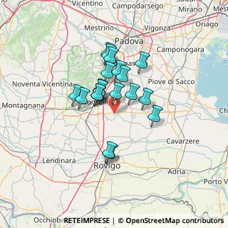Mappa Via Stortoletta, 35020 Tribano PD, Italia (9.909)