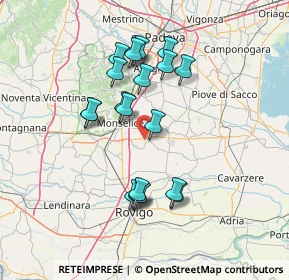 Mappa Via Stortoletta, 35020 Tribano PD, Italia (13.0805)