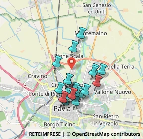 Mappa Via Moggi Aldo, 27100 Pavia PV, Italia (1.598)