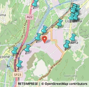 Mappa Viale Caproni Giovanni, 38068 Rovereto TN, Italia (1.3365)
