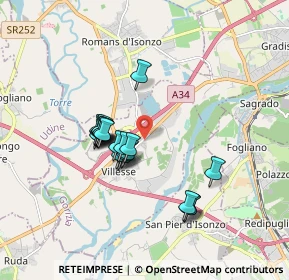 Mappa Via Montesanto, 34070 Villesse GO, Italia (1.4065)