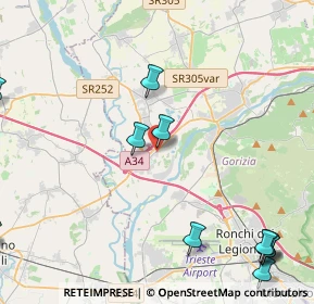 Mappa Via Montesanto, 34070 Villesse GO, Italia (6.55231)