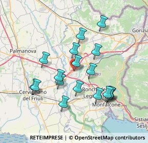 Mappa Via Montesanto, 34070 Villesse GO, Italia (6.82556)