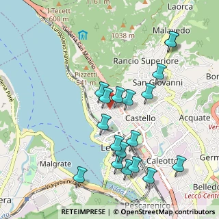 Mappa Via Giovanni Boccaccio, 23900 Lecco LC, Italia (1.02222)