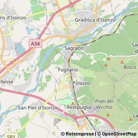 Mappa Fogliano Redipuglia