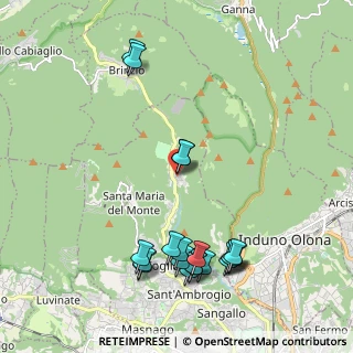 Mappa Via Santa Maria degli Angeli, 21100 Rasa di Varese VA, Italia (2.3365)