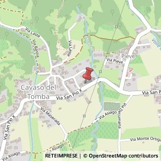Mappa Via San Pio X, 223, 31034 Cavaso del Tomba, Treviso (Veneto)